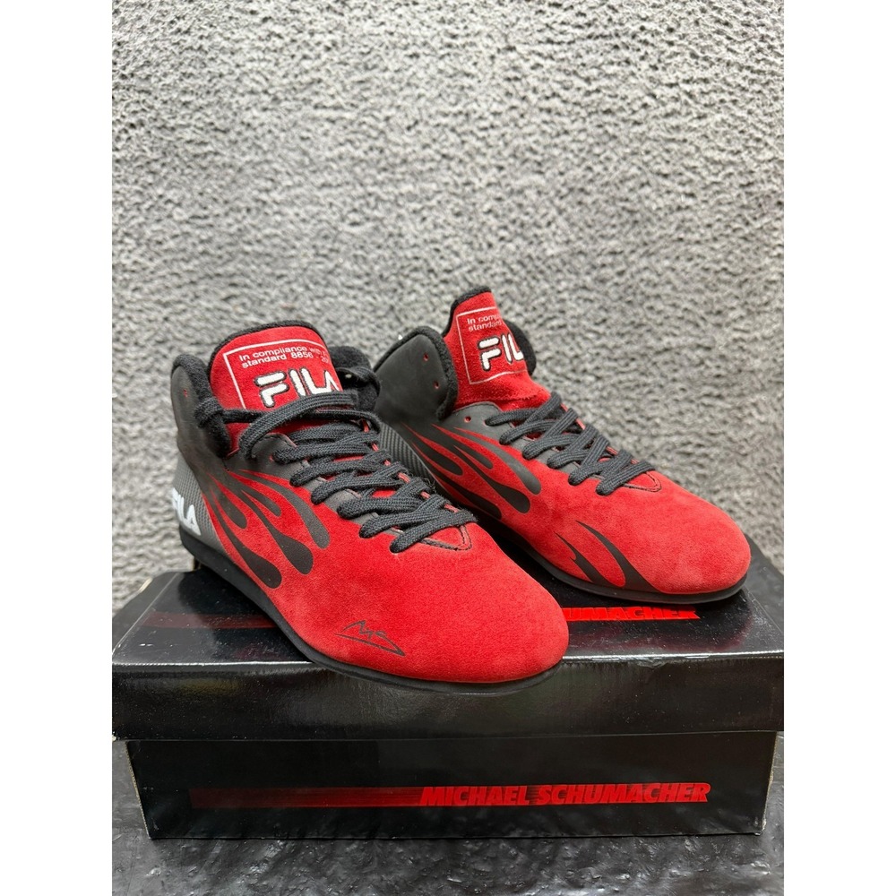 Vintage Fila Michael Schumacher MSR Fireproof Replica Racing Shoes Size 10.5 US